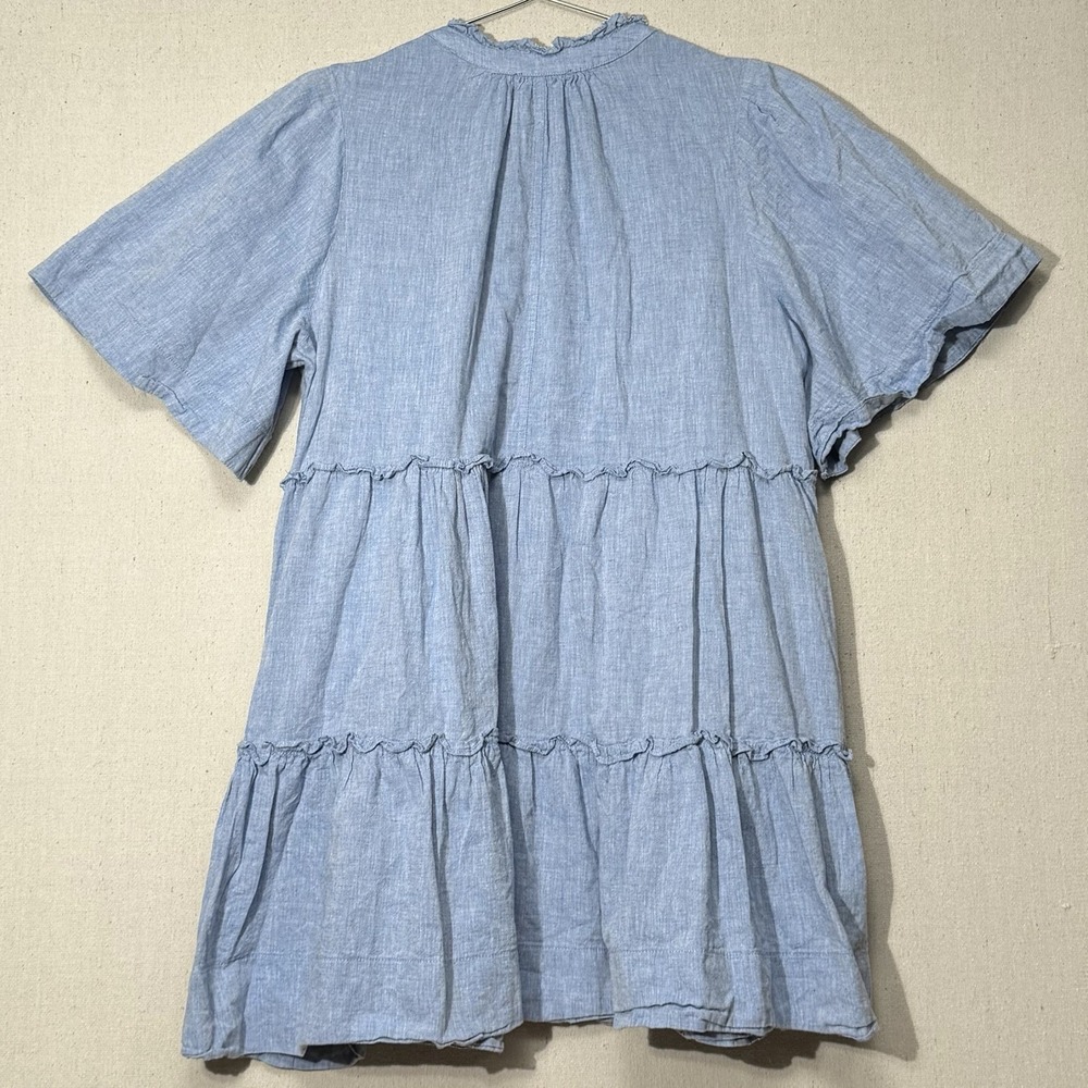 Tuckernuck Chambray Crawford Dress Large Linen Cotton Flowy Summer - Picture 3 of 12